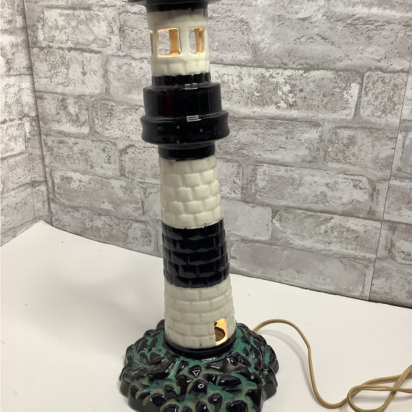 Accents | Vintage Ceramic Lighthouse Hand Painted Accent Tower Beacon ...